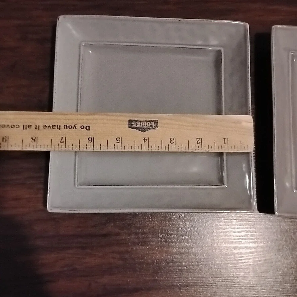 Set Of 2 Pier 1 Imports Martillo Fog ‎ Square 7 3/4